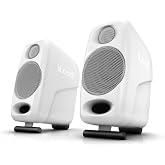IK Multimedia iLoud Micro Monitor White 50 watt Portable Wireless Bluetooth Studio Reference Monitors, Dual Speakers for Music Production, Mixing, Mastering, Composing, producing and DJs