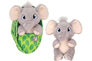 FIESTA TOYS Elephant Swaddle Babies - Stuffed Animal Keepsake and Baby Swaddle Carrier with Custom Name