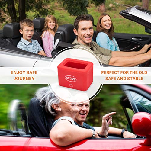 2 Pack Car Seat Belt Buckle Holder Cover Keep Seatbelt Receiver Upright, Silicone Buckle Holder for Easy Buckle Booster Seat Fit for Most Vehicles