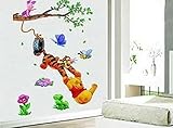 Rebecca Online Kids Room Decor Cartoon Wall Stickers Winnie the Pooh and Tigger Wall Sticker Kids Room Decor