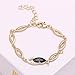 MOOCHI 18K Gold-Plated Black Crystal Beads Big Hollow Chain Necklace Earrings Ring Jewelry Set