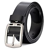 XIANGUO Men’s Soft Belt Cow Genuine Leather Belt with Vintage Pin Buckle for Jeans/Dresses/ Pants