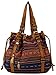 Scarleton Striped Pattern Jacquard Drawstring Bag H156725 -Camel Brown