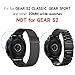 Gear Sport Band, Galaxy Watch (42mm) Band, Valkit 20mm Stainless Steel Watch Bands+Milanese Loop Mesh Replacement Metal Strap+Screen Protector for Samsung Gear Sport/S2 Classic/Galaxy Watch 42mm,Black