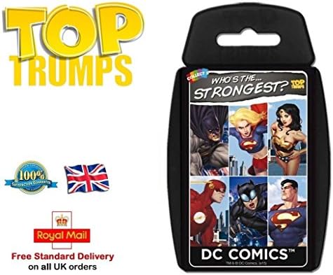 Top Trump Deluxe CARD GAMES Family Kids Fun Travel Holiday Playing Game Christmas Gift by Lizzy® (DC Super Heroes Comics)