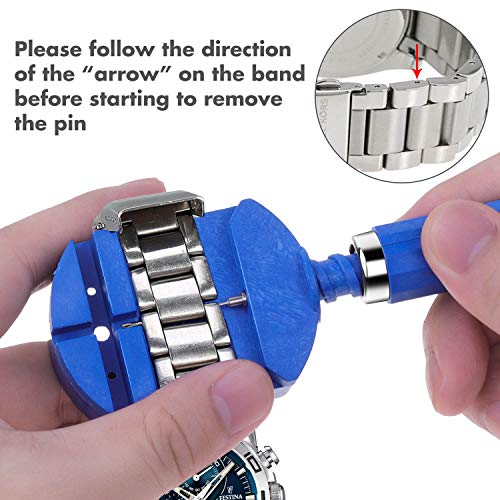 image for Watch Link Removal Tool Kit, Cridoz Watch Band Tool Chain Link Pin Rem