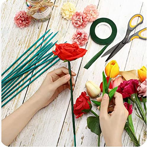 Plant Support Garden Stakes 30 Pcs Bamboo Sticks Sturdy Floral Plant Support Wooden Sign Posting Stick Green