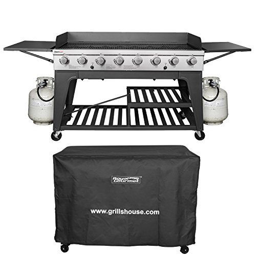 Royal Gourmet Event 8Burner BBQ Propane Gas Grill with Cover, Picnic