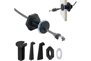 Lephchiryn RV Cable Passthrough for Starlink mini, RV Cable Grommet Compatible with Starlink, Ethernet, Coax, Water-Resistant and Anti-Drop RV Cable Routing (55mm/2pcs, Black)