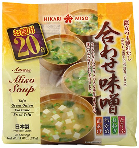 HIKARI Awase Instant Miso Soup Variety Pack, 20 Servings