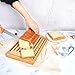 Kinwell Nature Bamboo Foldable Bread Slicer with Crumb Catcher Tray + 20 Bread Bags for Homemade Bread & Loaf Cakes, Thickness Adjustable,Thick & Thin Slices 1/3