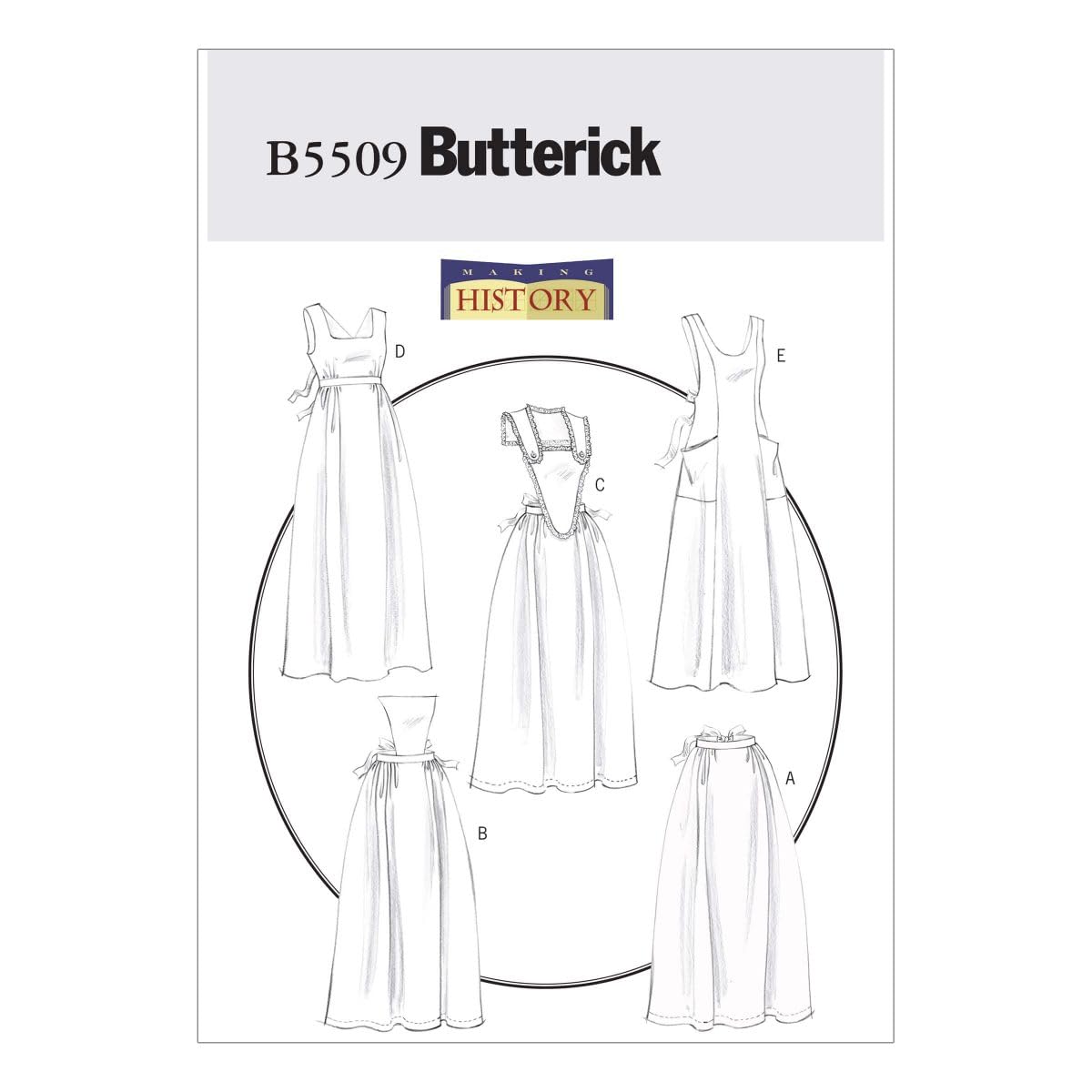 Butterick Patterns B5509 Aprons, Pack of 1, White