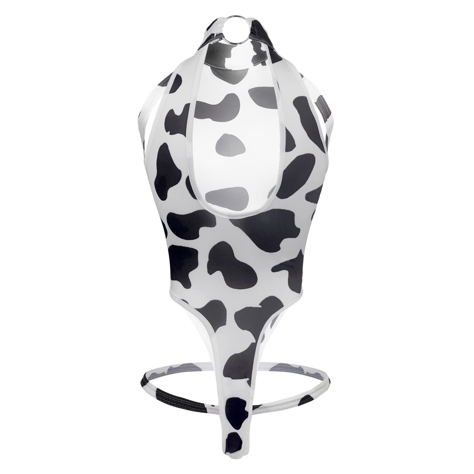 paloli Womens Anime Cow Cosplay Bikini Lolita Kawaii Bra and Panty Set Japanese Underwear White Stocking