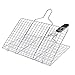 Extreme Salmon Vegetable Grill Basket, Heavy Duty Vegetable Grill Pan Stainless Steel BBQ Grill Basket with Handles, Grill Accessories for Vegetable Grilling Baskets for Outdoor Grill Cooking