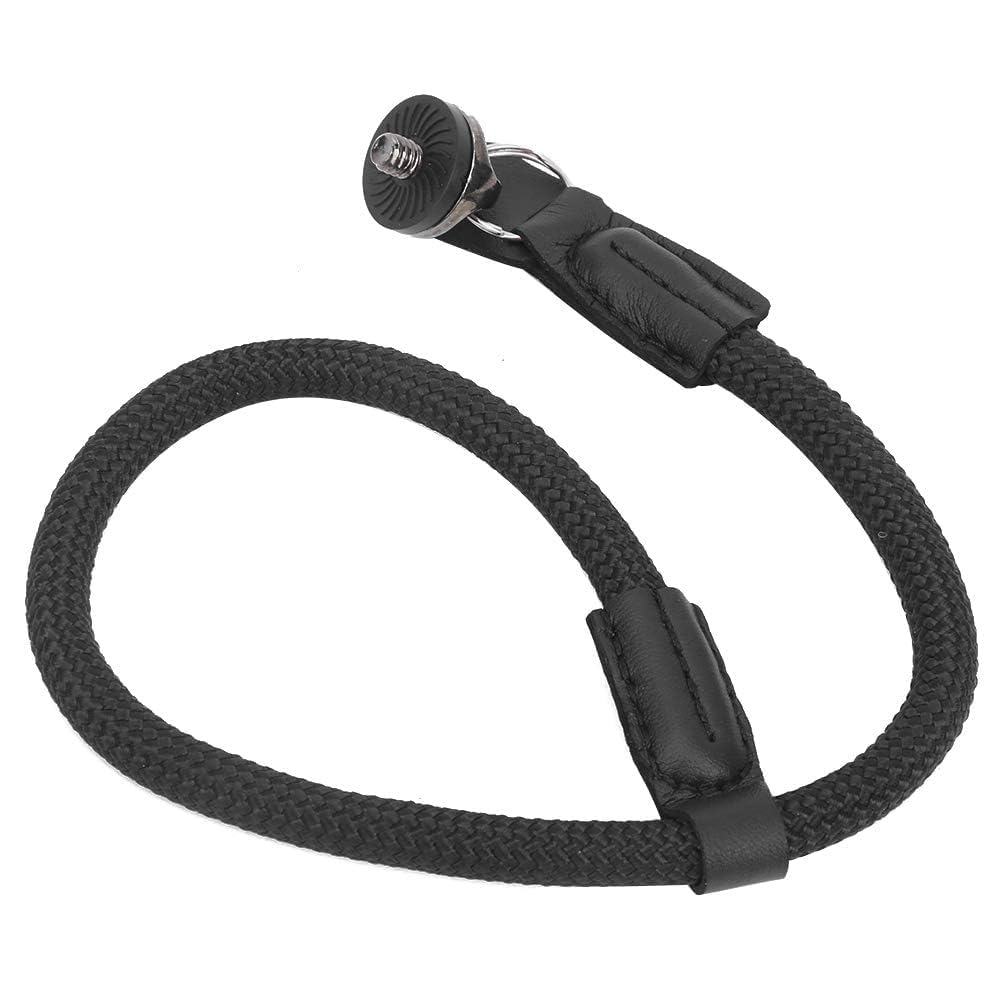Beufee Camera Hand Strap Wrist Lanyard, Camera Wrist Strap Lanyard Wrist Strap for Camera Camera Strap Lanyard with 1/4in Screws(Black)
