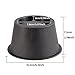 Round Circular Bed Risers Raise 2 Inch Heavy Duty Underbed Storage Furniture Riser Home Set of 4 (Black)
