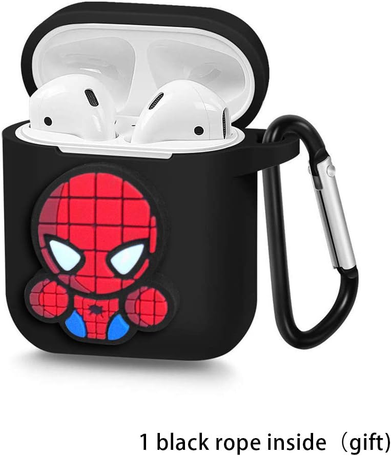 Firstopp Cartoon Drop Proof Air Pods Protective Case Cover Silicone Soft Skin Shockproof Compatible with Airpods Charging Case (Spider Man13)