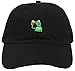 The Frog Sipping Tea Adjustable Strapback Cap (Black Frog)