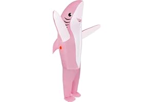 KMiKE Inflatable Shark Costume for Adult(Kids) Funny Halloween Costumes Fantasy Cosplay Blow up Costume