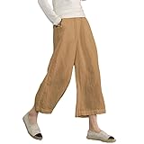 Ecupper Womens Casual Loose Plus Size Elastic Waist