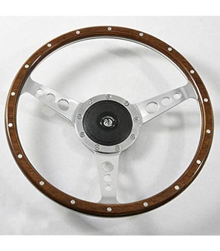 パーツ ALL WOOD Steering Wheel 14inch JDM Wood Steering Wheel Unversal Karting Sport Wooden