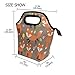 Lunch Tote Bag Cute Fox Neoprene Insulated Cooler Warmer, Portable Funny Lunchbox Handbag for Men Women Adult Kids Boys Girls