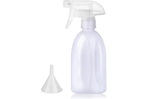 Bynccea Empty White Plastic Spray Bottles 13.5oz/400ml Adjustable Nozzle Mist/Stream Water Spray Bottle Heavy Duty Spraying Bottles Plant Mister Spray Bottle for Cleaning Solutions, Plants, Hair