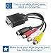 INSTEN VGA to RCA Cable, VGA to TV 3 RCA S-Video AV Adapter (VGA-RCA) for Laptop PC Computer Video Out TV HDTV LCD Projector Monitor (ONLY Work with PC Video Card Supports TV Output Through VGA Port)