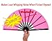 Amajiji Large Folding Fan Rave Fan Popping Fans for Line Dancing Clacking Fans for Boots On The Ground Dance,Party,Decoration,Festival