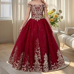 Tulle Flower Girl Dress for Wedding Sparkly