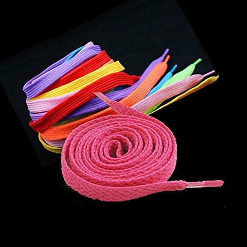 Tinksky 12 Pairs Flat Shoelaces Shoe Laces Strings for Sports Shoes Boots Sneakers Skates (Assorted Colors) - Thumbnail 2