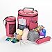 CO-Z Organizer Bag for Knitting Projects, Large Tote Bag for Storage Yarn Supplies, Organizer Tote for Weave Tools Crochet Accessories Needles/Hooks, Lightweight Holder with Adjustable Strap