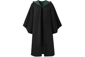 OYYJIG Magical Robe for Adult Teens, Wizard School Costume for Men Women, Four Magic College Styles Cloak Witch Hooded Cape