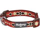 Blueberry Pet 13 Colors Tribal Print Splendid Burnt Orange Braided Dog Collar, Medium, Neck 14.5