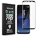 BONUM Full Coverage, HD Ultra-Clear, Anti-Fingerprint, Bubble-Free Curved Protection Tempered Glass Screen Protector for Galaxy S8 Plus - Black