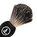 Latherwhip Shaving Brush - Best Badger Grade Hair, Rare 100% Black Badger Bristles, Resin Handle, 22mm Knot, 54mm Loft, Gift Box - Fits Most Shave Stands, For Men Who Use Safety, DE, and Mach 3 Razors