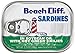 BEACH CLIFF Sardines in Soybean Oil with Hot Green Chilies, 3.75 Ounce Cans (Pack of 18), Wild Caught, High Protein Food, Keto Food, Gluten Free, High Protein Snacks, Canned Food, Bulk Sardines