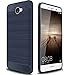 Huawei Ascend XT 2 Case, Huawei Elate 4G LTE Case, Dretal Carbon Fiber Shock Resistant Brusd Texture Soft TPU Phone case Anti-fingerprint Flexible Protective Cover For Huawei Ascend XT2 H1711 (Navy)
