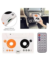 Fosa adaptador audio cassette adaptador de SD, MMC reproductor de mp3 de coche con mando a distancia