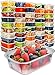 Food Storage Containers with Lids (50 Pack, 25 Ounce) - Food Containers Meal Prep Plastic Containers with Lids Food Prep Containers Deli Containers with Lids Freezer Containers by Prep Naturals