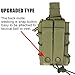 Double Mag Pouch, HOANAN Tactical Molle Magazine Pouch Open-Top Single Rifle Pistol Mag Pouch Cartridge Clip Pouch Hunting Bag (2pack-Upgrade Olive)