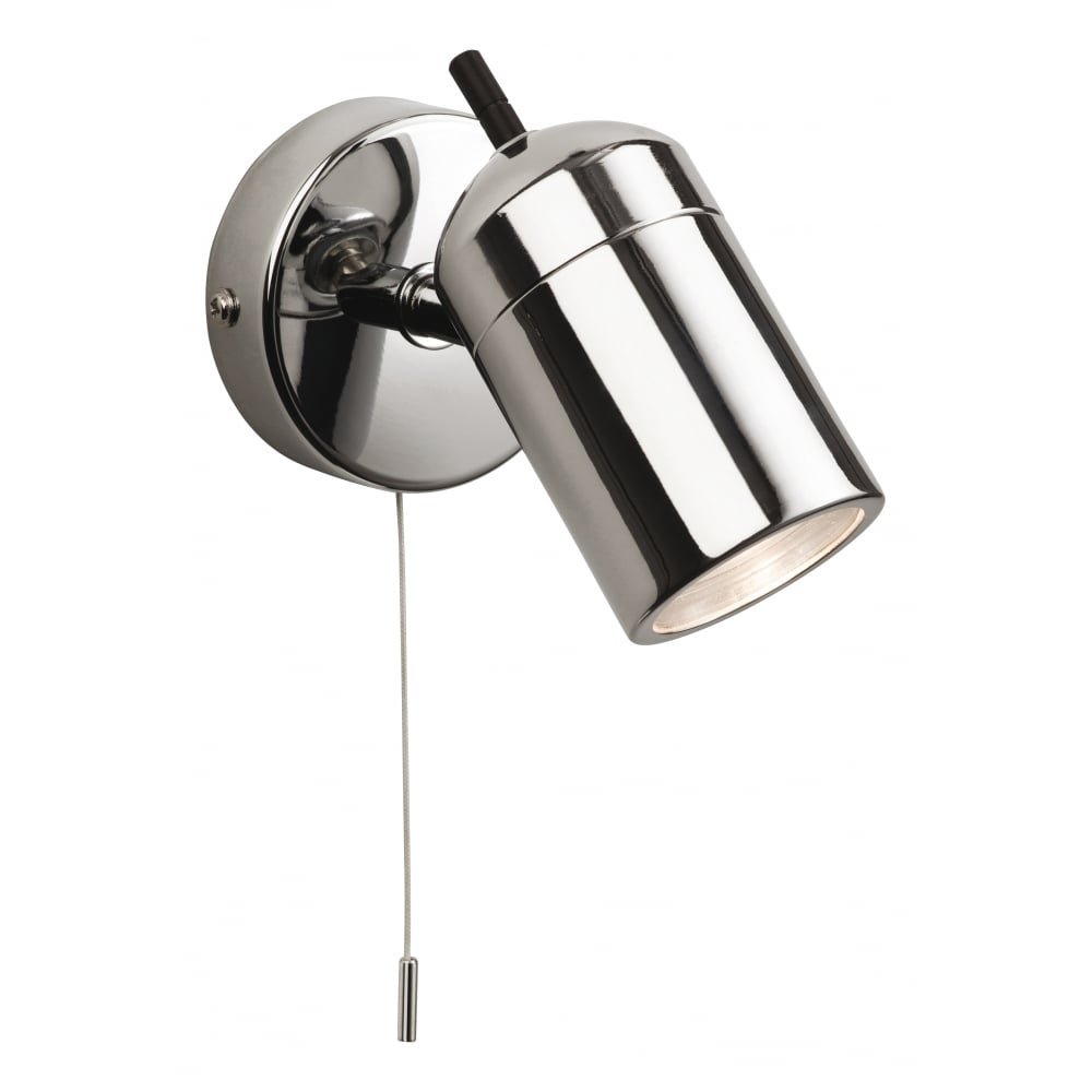 Modern Chrome Bathroom Single Spotlight Chrome, 1 Bulb, Bathroom, IP44