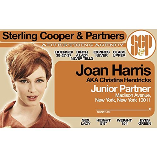 Signs 4 Fun NIDMM2 Madmen Joan's Driver's License