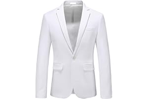 UNINUKOO Mens Suit Jacket Slim Fit Sport Coat 1 Button Notched Lapel Casual Fashion Dress Blazer for Men