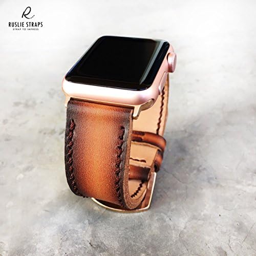 Chocolate Band Apple Watch Band 38mm 42mm,Series 3 Series 2 Series 1,Hand-Stitched Handmade Apple Watch Leather