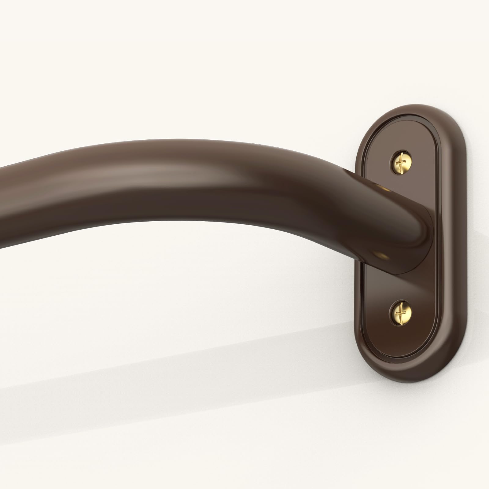 Photo 1 of JRZOO Wrap Around Curtain Rods Bronze, Blackout Heavy Duty Curtain Pole for Windows 28 to 48 Inch, 1" Decorative Room Darkening Curved Modern Drapery Rod (Bronze/Unique Design/All Matel)