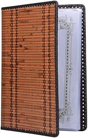 10PCS Restaurant Menu Covers bamboo shaped and PU Leather Menu Holder Upscale Hotel Cafe Bar Menu Cove