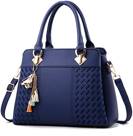Beautyfronta Female Bag New Bag Female Sweet Lady Fashion Handbags Messenger Bag Shoulder Bag blue 31x23x14cm