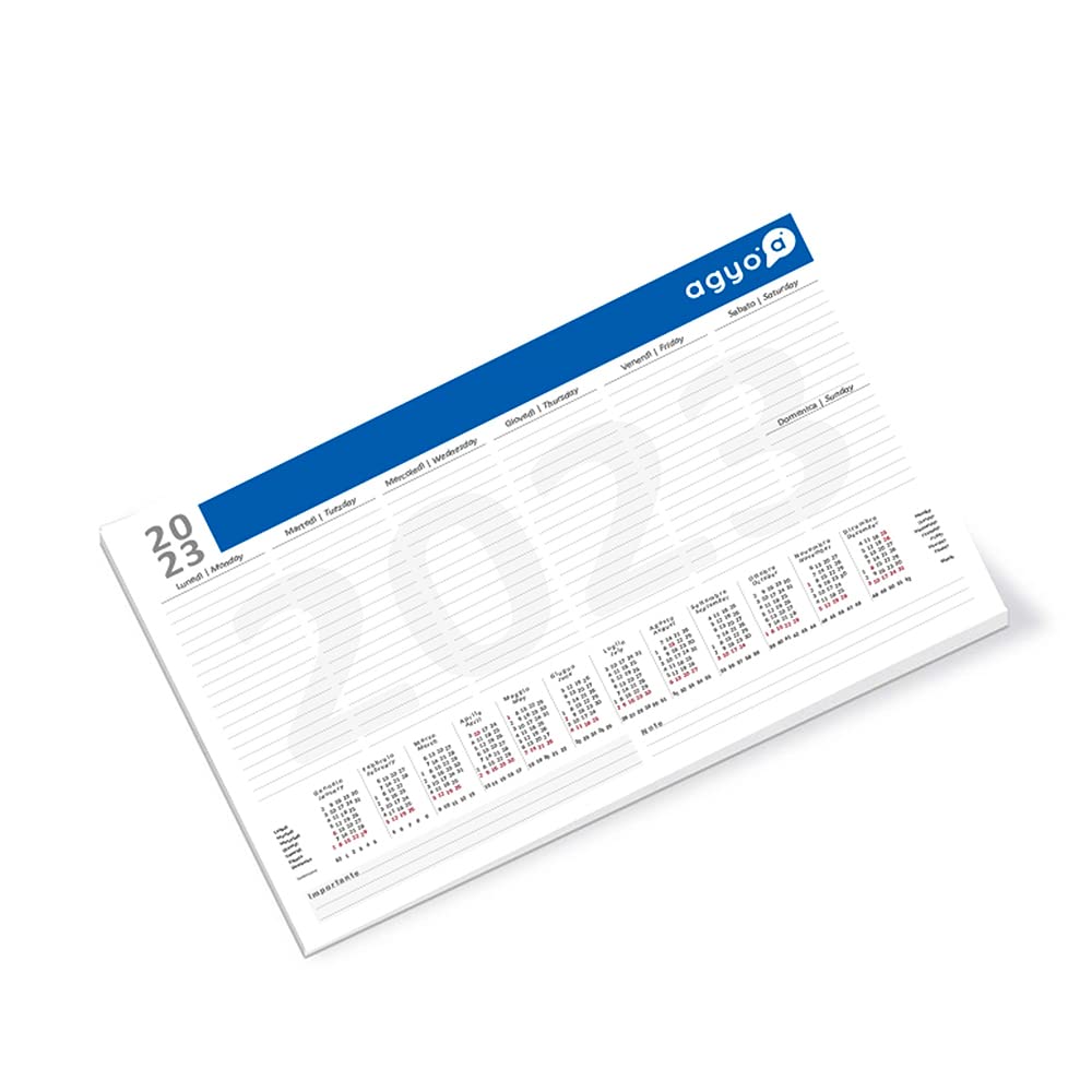 Agyo Desk pad Calendar Size 42x30 CM, White, Large