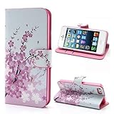 iphone 4 Case,iphone 4S Case, Welity New Flower Card Slot PU Wallet Leather Cover Case for Apple iPhone 4/4S/4G and one gift